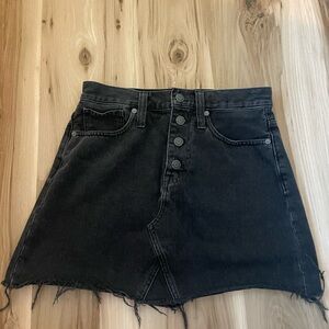 Madewell Charcoal Denim Skirt
